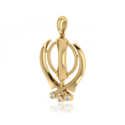 Gold Khanda Pendant